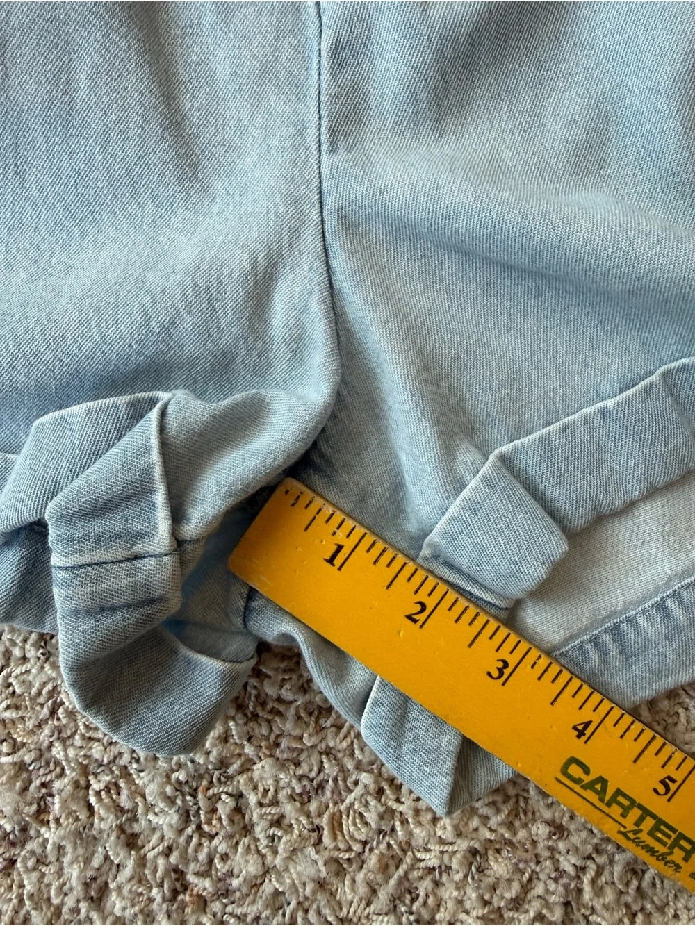 American Eagle Paperbag Waist Denim Shorts Light Wash Pull On Cuffed Women’s S - Picture 7 of 13
